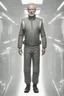 Placeholder: A full body portrait of a man in his 50s. From the future. looks unpleasent