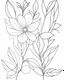 Placeholder: A minimalistic coloring book page style with thin line art. The image can be a simple flower or nature-inspired design, surrounded by empty space for coloring.