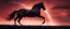 Placeholder: full silhouette of a horse rearing up(on Right side, outlined by lighting), plus red sky with lightning bolts(from top right to bottom left), speed force