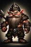 Placeholder: gnome warrior enraged fury berserker fantasy barbarian armored