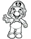 Placeholder: outline art for Mario coloring page, Japanese manga style, cartoon style, cute face, white background sketch style, full body is a must, only use outline, clean line art, no shadow, bold outline