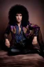 Placeholder: What Elvis Presley would look like if he were in a 1980s, big hair, glam rock band that wears facial makeup and crazy costumes