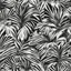 Placeholder: black and white banana leafs wallpaper pattern in vector lines