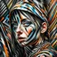 Placeholder: Zebra painting with a woman's face, inspired by Peter Griek, mesmerizing contemporary digital art, complex face, abstract portrait, inspired by Alan Tasso, abstract face, artistic digital art, trending digital art, sophisticated digital art, inspired by Igor Mursky, abstract surrealism masterpiece , by Laszlo Balog