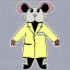 Placeholder: Rat cartoon happy lab coat