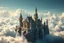 Placeholder: Ultra realistic photo of a majestic magical castle floating among clouds, enormous towers, golden details, waterfalls falling from the sky, fantasy architecture, dreamy atmosphere, divine sunlight, enchanted colors, practical fantasy engineering, breathtaking view, cinematic composition, HOF, full size, (((realism, realphoto, professional photography, DSLR camera, 64k, photorealistic, ultra detailed)))