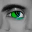 Placeholder: Man with one green one blue eye