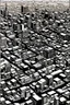 Placeholder: Tokyo city view from very above. top view. no dots. manga style, black and white, no pattern