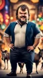 Placeholder: jack black in a jack ass movie poster ,bokeh like f/0.8, tilt-shift lens 8k, high detail, smooth render, down-light, unreal engine, prize winning