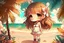 Placeholder: cute chibi girl in the paradise