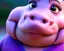 Placeholder: baby hippo, dwarf hippopotamus, hyper detailed, hyper realism, pixar character, animation series, disney, nickelodeon, sweet and gentle, friendly,