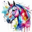 Placeholder: Horse water color painting tattoo drawing