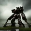 Placeholder: hyperrealistic shot, rusting and moss covered giant gundam, earth color palette, sharp focus, puddle reflection, water splash, refraction, rain and lightning on the horizon, shadowcast, detailed and intricate, cinematic composition, tilt shift photography