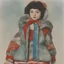 Placeholder: Disney snow white, red, autochrome, plastic puffy jacket