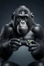 Placeholder: a realistic ape holding a Xbox controller