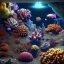 Placeholder: deep sea bottom with corals, unreal engine 5, 8k resolution, photorealistic, ultra detailed