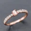 Placeholder: delicate thin ring with tiny diamonds and morganite, rose gold, thin ring