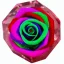 Placeholder: transparent multicolor crystal rose