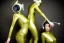 Placeholder: Golden to cyan surfaces body, latex. Tendril-mask-Synthesizer-proboscis. Lightly armored bodies. Metallic headphones and speakers. Alina Li and Asa Akira. Old-fashioned cameras integrated to heads. Suture eyes. Strange Steam-punk Silver tumbler hands! Dystopia perfect body. Mind-download from 1950's computer. Partly symmetrical in relation to the computer. Perfect golden ratio in all directions. Space-corruption. Steam-machines-tubes. Oppressive atmosphere. Thick cables, mind-upload. Propaganda