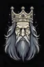 Placeholder: angry old man ghost with long hair and crown