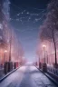 Placeholder: London street, Realistic night christmas, snow, 4k, big tree christimas, intricate, bump