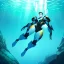 Placeholder: fullbody Drawing of 'Ultra Futuristic style concept Submarine'intricate detail,andrea bonelli,Kilian Eng,Ohrai, korra character, style,underwater,three quarters view,Futuristic design study, toned colors,16k