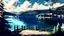 Placeholder: Couer D Alene lake drawn in rpg painterly art style