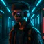Placeholder: The cyberpunk boy in 3D