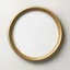 Placeholder: A round simple golden frame on a white background