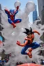 Placeholder: goku vs spider man macys float