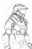 Placeholder: outline drawing of master chief