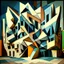 Placeholder: picasso style building cubism