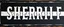 Placeholder: fill composition with large and wide hand painted old western sign that reads: "SHERRIF" white on black with inset white stripe aged paint sanserif