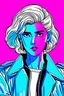 Placeholder: Comics style, '80s, teenage, androgynous