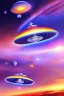 Placeholder: intergalactic very beautiful ufo rainbow futurist