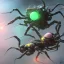 Placeholder: Giant transparent ethereal luminescent nebulous spider, realistic