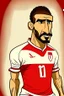 Placeholder: Hannibal Al-Mujabri Tunisian football player cartoon 2d