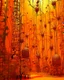 Placeholder: An orange colored metal forest with bugs designed in ancient Egyptian hieroglyphics painted by Gustav Klimt