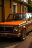 Placeholder: tuned Lada 2105 near garages