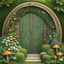 Placeholder: This design captures the enchanting spirit of a hobbit-inspired garden haven. At its heart lies a round wooden door nestled in lush greenery, framed by blooming flowers, mushrooms, and carrots, symbols of nature’s abundance. The textured lettering of “SHIRE GARDEN CLUB” evokes rustic charm, while the symmetrical floral motifs add a touch of elegance. The muted green palette and intricate detailing create a nostalgic, storybook feel, perfect for fans of cozy countryside aesthetics and fantasy w