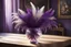 Placeholder: a beautiful, lifelike feather bouquet in purple with a lifelike eye in the centre in a beautifu vase in an elegant room S<AI Nikon D850 highly detailed digital painting sharp focus elegant intricate photorealistic 4k very attractive beautiful dynamic lighting award winning fantastic view crisp quality Unreal Engine very cute cinematic postprocessing acrylic art in sunshine