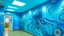 Placeholder: A blue underwater squid themed hospital painted by Zosan