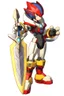 Placeholder: Megaman Zero Omega, Black and Red Armor, Lightning Sword, HD, Clean