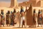 Placeholder: Pharaoh's assistant orders his soldiers to enter the leather bags