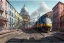 Placeholder: Train+Close up Train head+ corner metro station+Elevated Train pass+trains+corner building on sea+riomaggiore+corniglia+genoa street+Italian medieval town+sea+alphonse mucha, greg rutkowski,matte painting, cryengine, hyper detailed, felix kelly, fantasy art, seb mckinnon