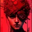 Placeholder: beautiful punk girl, hyper detailed, hyperdetailed, intricately detailed, illustration by <kilian eng> <Yoji Shinkawa>, darkred tones,