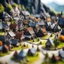 Placeholder: Miniature village Mordor Orc tilt-shift