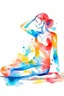 Placeholder: abstract relax pose watercolor painted patterns