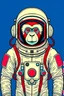 Placeholder: create a set of 100 images for minting as NFT's. the theme of the collection is astronaut monkeys. they should be posing as if having their portrait taken showing upper body and head only. each should have an individual character and be attractive to potential collectors of NFTs. take inspiration from the cold war space race, NASA, USSR cosmonauts and science fiction imagery. using this as an example ensure only one monkey per image