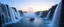 Placeholder: aqua-ducts with boats in it and waterfalls, at sunset